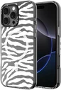 HappyCase Joy Apple iPhone 16 Pro Hoesje MagSafe Back Cover Silver Zebra