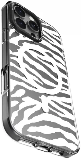 HappyCase Joy Apple iPhone 16 Pro Hoesje MagSafe Back Cover Silver Zebra afbeelding 12