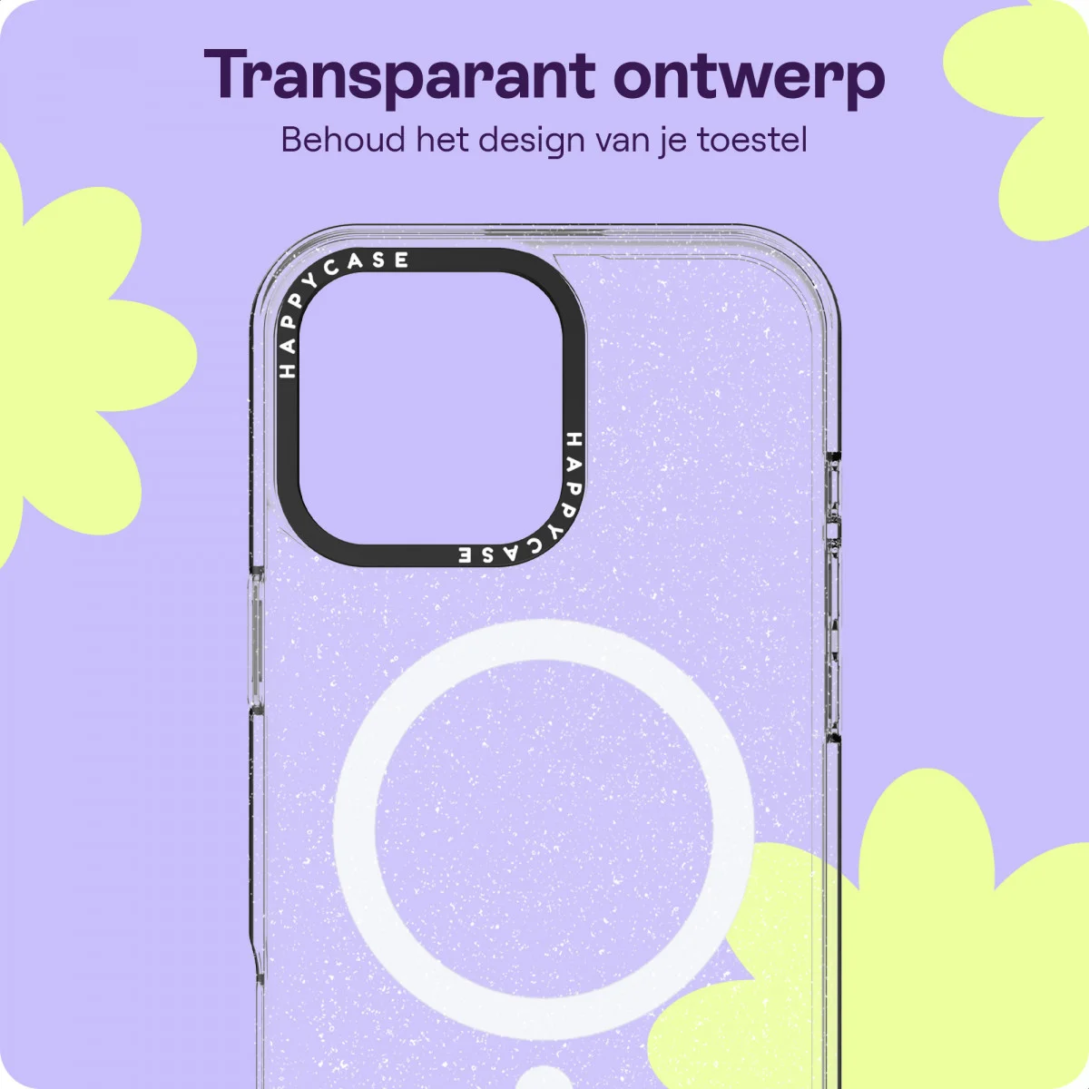 HappyCase Joy Apple iPhone 16 Pro Hoesje MagSafe Back Cover Sparkle Glitter afbeelding 4