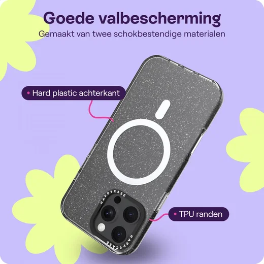 HappyCase Joy Apple iPhone 16 Pro Hoesje MagSafe Back Cover Sparkle Glitter afbeelding 6