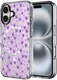 HappyCase Joy Apple iPhone 16 Plus Hoesje MagSafe Back Cover Purple Floral