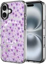 HappyCase Joy Apple iPhone 16 Plus Hoesje MagSafe Back Cover Purple Floral