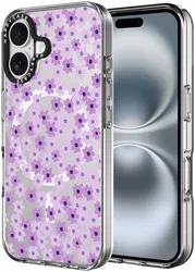 HappyCase Joy Apple iPhone 16 Plus Hoesje MagSafe Back Cover Purple Floral afbeelding