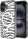 HappyCase Joy Apple iPhone 16 Plus Hoesje MagSafe Back Cover Silver Zebra