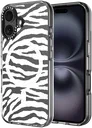 HappyCase Joy Apple iPhone 16 Plus Hoesje MagSafe Back Cover Silver Zebra