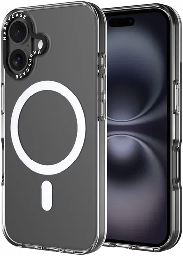 HappyCase Joy Apple iPhone 16 Plus Hoesje MagSafe Back Cover Crystal Clear afbeelding 1