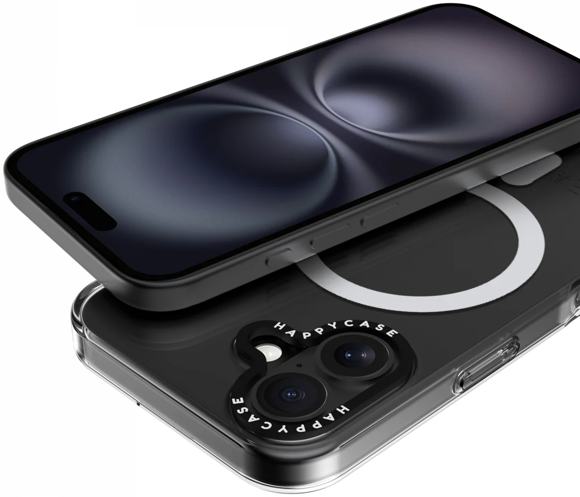 HappyCase Joy Apple iPhone 16 Plus Hoesje MagSafe Back Cover Crystal Clear afbeelding 11