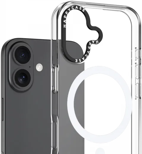 HappyCase Joy Apple iPhone 16 Plus Hoesje MagSafe Back Cover Crystal Clear afbeelding 2