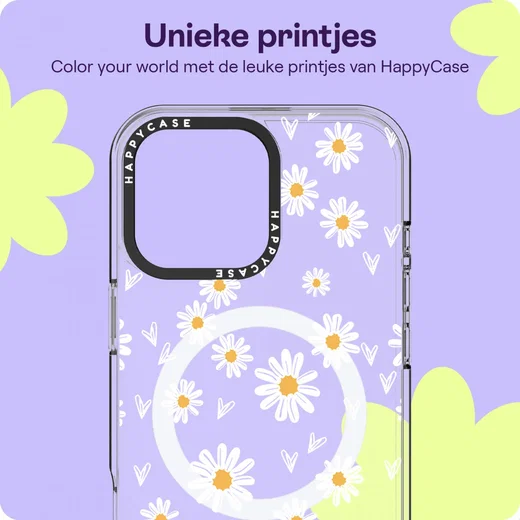 HappyCase Joy Apple iPhone 16 Pro Max Hoesje MagSafe Back Cover Daisy Hearts afbeelding 4