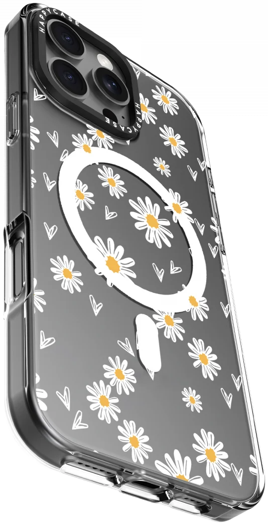 HappyCase Joy Apple iPhone 16 Pro Max Hoesje MagSafe Back Cover Daisy Hearts afbeelding 13