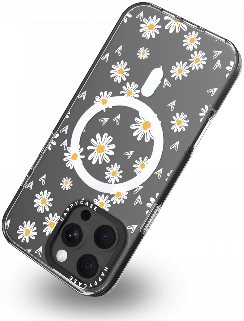 HappyCase Joy Apple iPhone 16 Pro Max Hoesje MagSafe Back Cover Daisy Hearts afbeelding 14