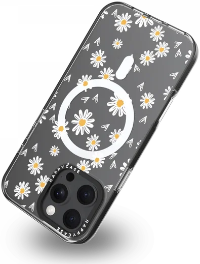 HappyCase Joy Apple iPhone 16 Pro Max Hoesje MagSafe Back Cover Daisy Hearts afbeelding 14