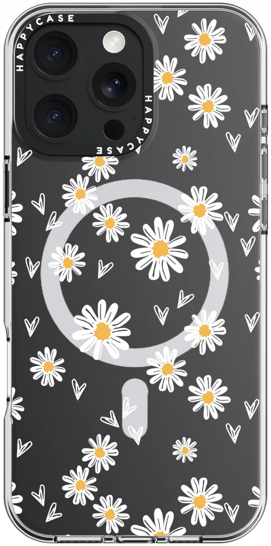 HappyCase Joy Apple iPhone 16 Pro Max Hoesje MagSafe Back Cover Daisy Hearts afbeelding 15