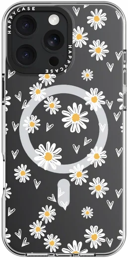 HappyCase Joy Apple iPhone 16 Pro Max Hoesje MagSafe Back Cover Daisy Hearts afbeelding 15