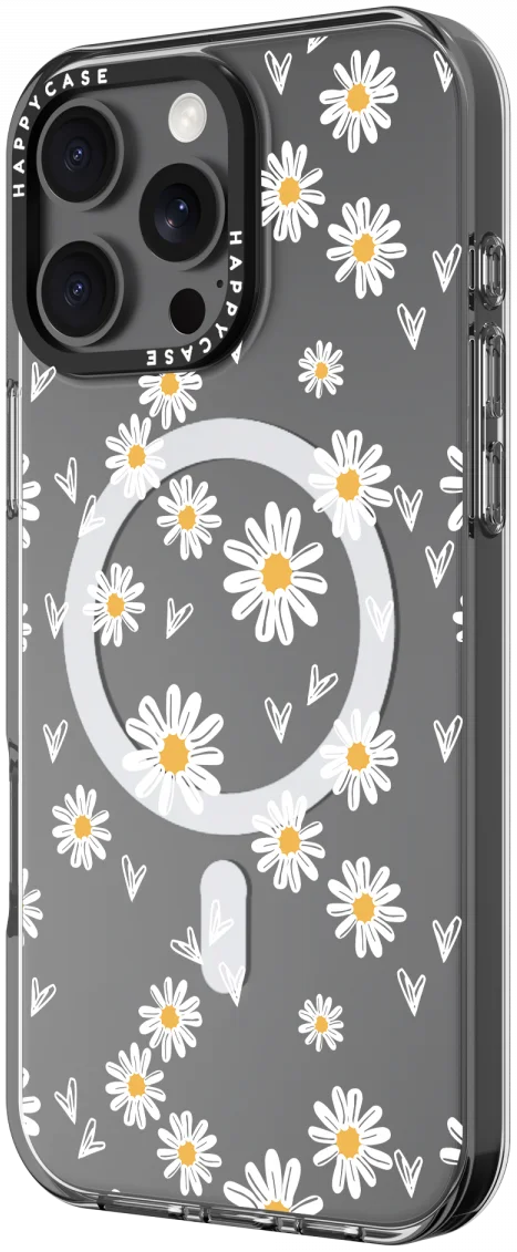 HappyCase Joy Apple iPhone 16 Pro Max Hoesje MagSafe Back Cover Daisy Hearts afbeelding 17