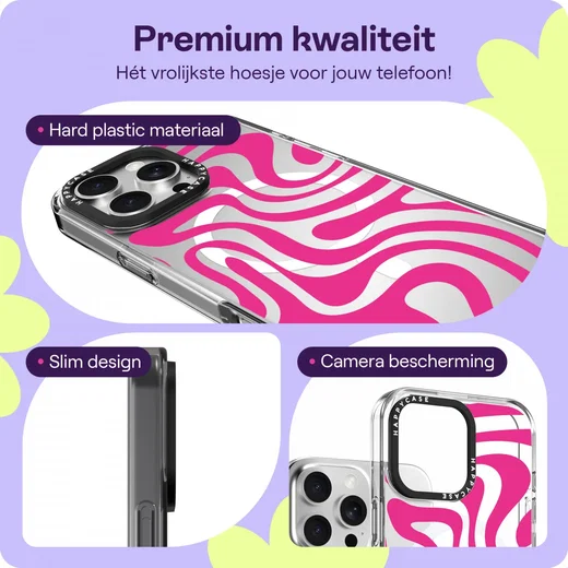 HappyCase Joy Apple iPhone 16 Pro Max Hoesje MagSafe Back Cover Wavy Swirl afbeelding 3