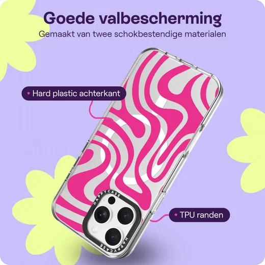 HappyCase Joy Apple iPhone 16 Pro Max Hoesje MagSafe Back Cover Wavy Swirl afbeelding 6