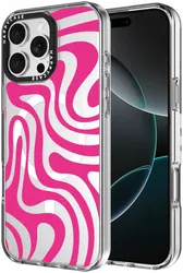 HappyCase Joy Apple iPhone 16 Pro Max Hoesje MagSafe Back Cover Wavy Swirl afbeelding
