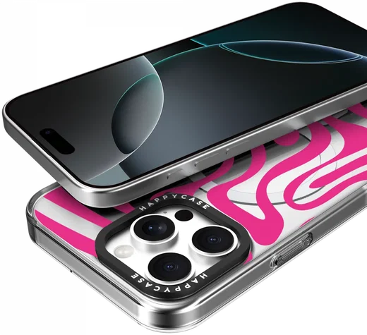 HappyCase Joy Apple iPhone 16 Pro Max Hoesje MagSafe Back Cover Wavy Swirl afbeelding 11