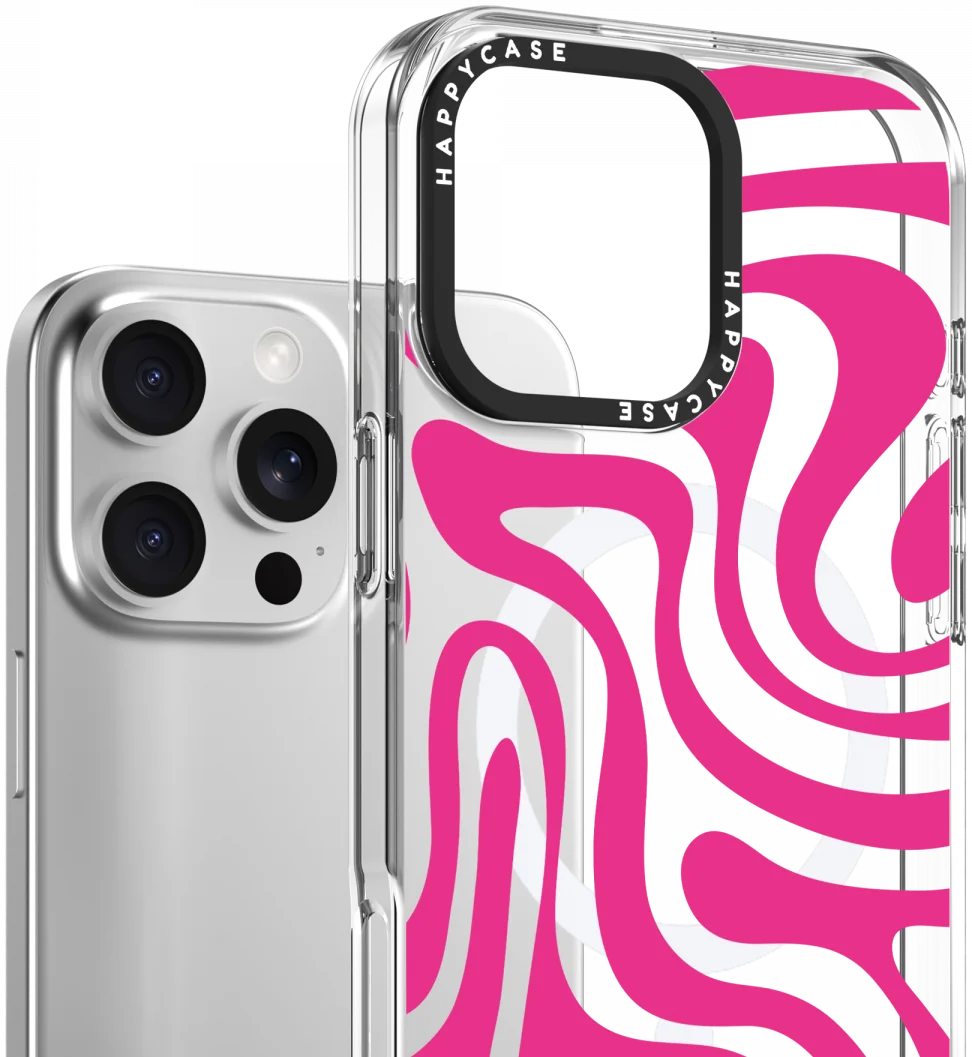 HappyCase Joy Apple iPhone 16 Pro Max Hoesje MagSafe Back Cover Wavy Swirl afbeelding 2