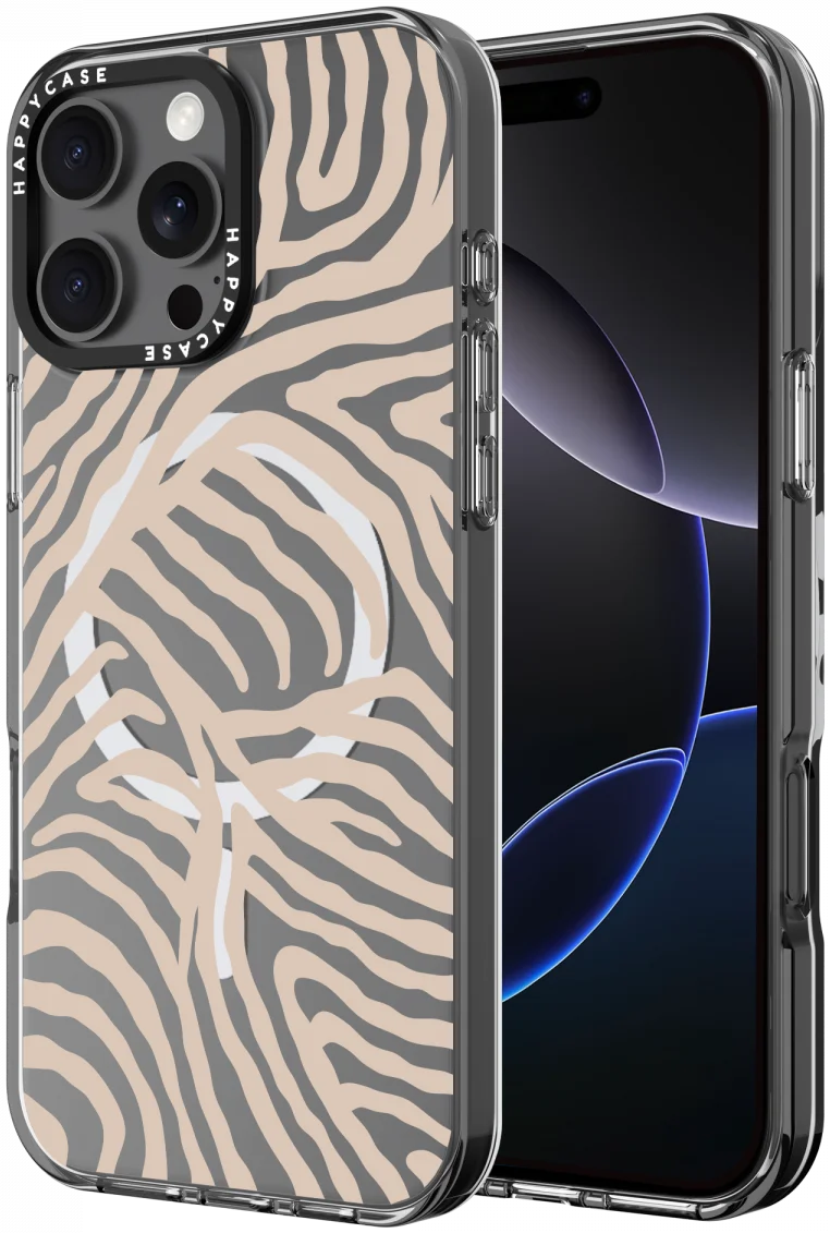 HappyCase Joy Apple iPhone 16 Pro Max Hoesje MagSafe Back Cover Safari Tiger afbeelding 1