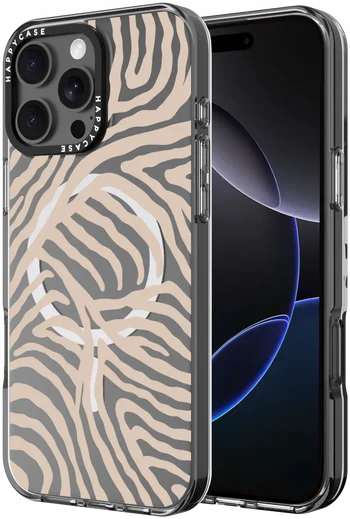 HappyCase Joy Apple iPhone 16 Pro Max Hoesje MagSafe Back Cover Safari Tiger afbeelding 1
