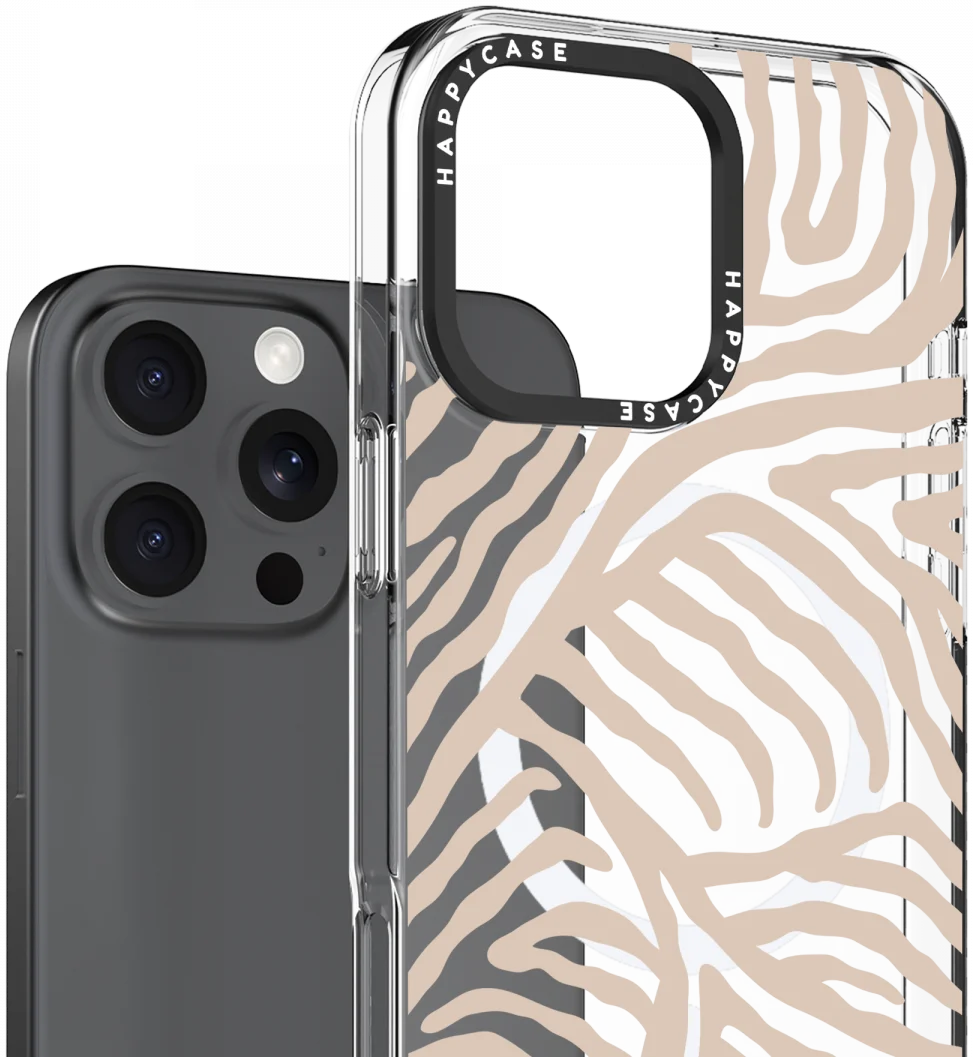 HappyCase Joy Apple iPhone 16 Pro Max Hoesje MagSafe Back Cover Safari Tiger afbeelding 2