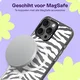 HappyCase Joy Apple iPhone 16 Pro Max Hoesje MagSafe Back Cover Silver Zebra afbeelding 5