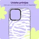 HappyCase Joy Apple iPhone 16 Pro Max Hoesje MagSafe Back Cover Silver Zebra afbeelding 4
