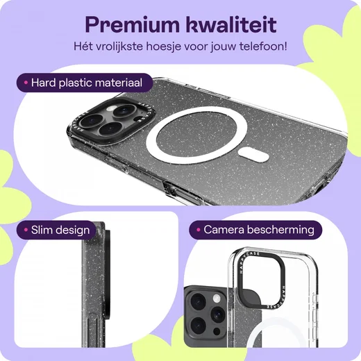 HappyCase Joy Apple iPhone 16 Pro Max Hoesje MagSafe Back Cover Sparkle Glitter afbeelding 3