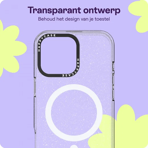 HappyCase Joy Apple iPhone 16 Pro Max Hoesje MagSafe Back Cover Sparkle Glitter afbeelding 4