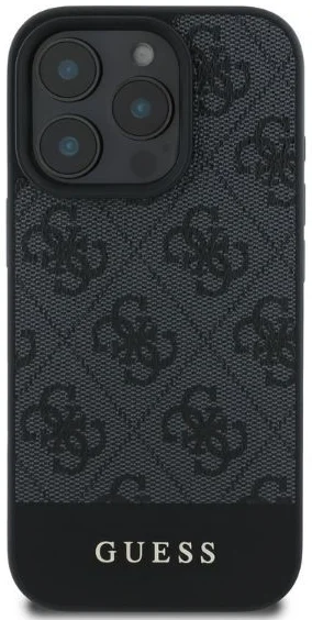 Guess 4G Bottom Stripe Apple iPhone 16 Pro Max Hoesje Back Cover Zwart afbeelding 2