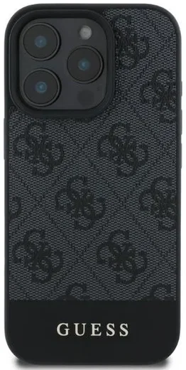 Guess 4G Bottom Stripe Apple iPhone 16 Pro Max Hoesje Back Cover Zwart afbeelding 2