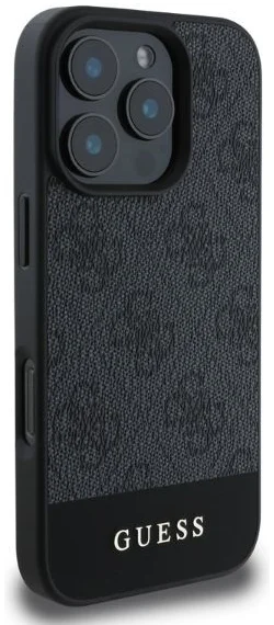 Guess 4G Bottom Stripe Apple iPhone 16 Pro Max Hoesje Back Cover Zwart afbeelding 3