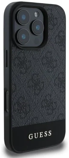 Guess 4G Bottom Stripe Apple iPhone 16 Pro Max Hoesje Back Cover Zwart afbeelding 3