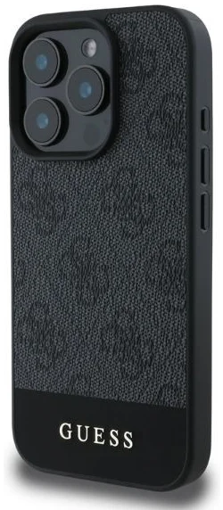 Guess 4G Bottom Stripe Apple iPhone 16 Pro Max Hoesje Back Cover Zwart afbeelding 4