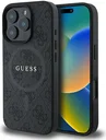 Guess 4G Ring Classic Logo iPhone 16 Pro Hoesje MagSafe Back Cover Zwart