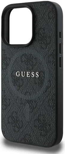 Guess 4G Ring Classic Logo iPhone 16 Pro Hoesje MagSafe Back Cover Zwart afbeelding 6