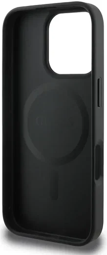 Guess 4G Ring Classic Logo iPhone 16 Pro Hoesje MagSafe Back Cover Zwart afbeelding 7
