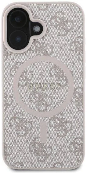 Guess 4G Ring Classic Logo iPhone 16 Hoesje MagSafe Back Cover Roze afbeelding 2