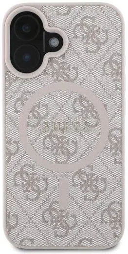 Guess 4G Ring Classic Logo iPhone 16 Hoesje MagSafe Back Cover Roze afbeelding 2