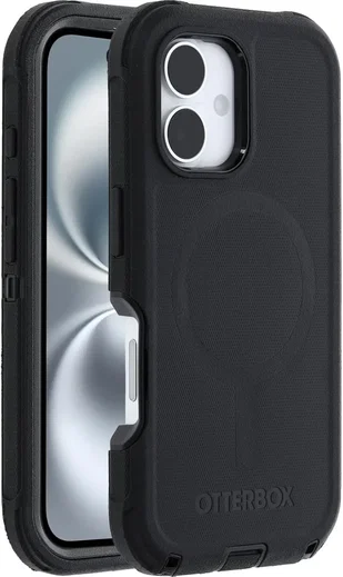 OtterBox Defender MagSafe Apple iPhone 16 Hoesje Back Cover Zwart afbeelding 1