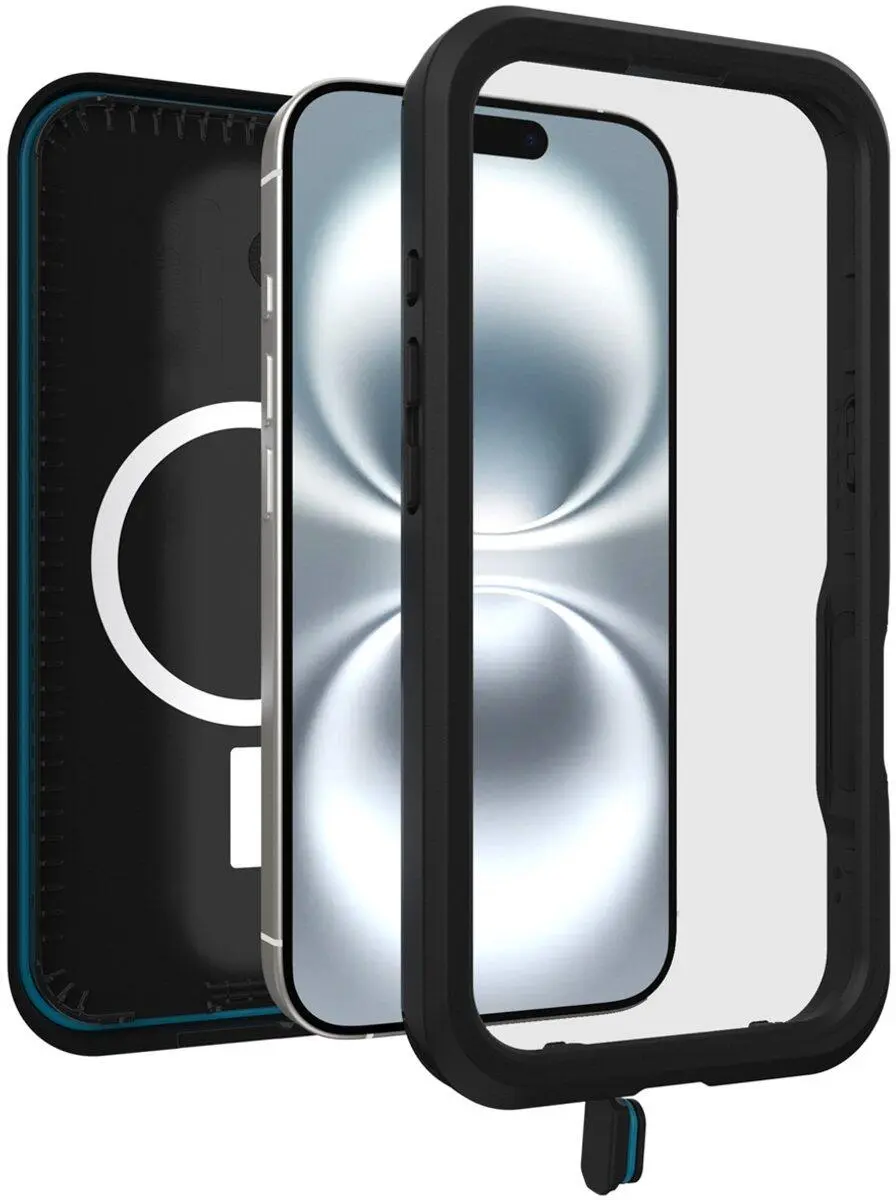 OtterBox Fre MagSafe Apple iPhone 16 Hoesje Waterdicht Full Protect Zwart afbeelding 6