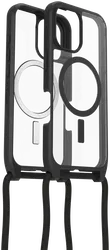 OtterBox React Necklace MagSafe Apple iPhone 16 Hoesje met Koord Clear Zwart afbeelding
