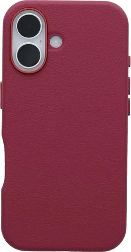 OtterBox Symmetry Cactus Leer MagSafe Apple iPhone 16 Hoesje Rood afbeelding 3