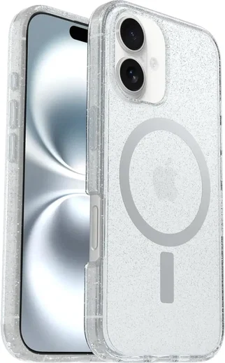 OtterBox Symmetry MagSafe Apple iPhone 16 Hoesje Glitter Clear afbeelding 1
