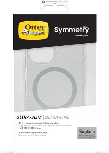 OtterBox Symmetry MagSafe Apple iPhone 16 Hoesje Glitter Clear afbeelding 4