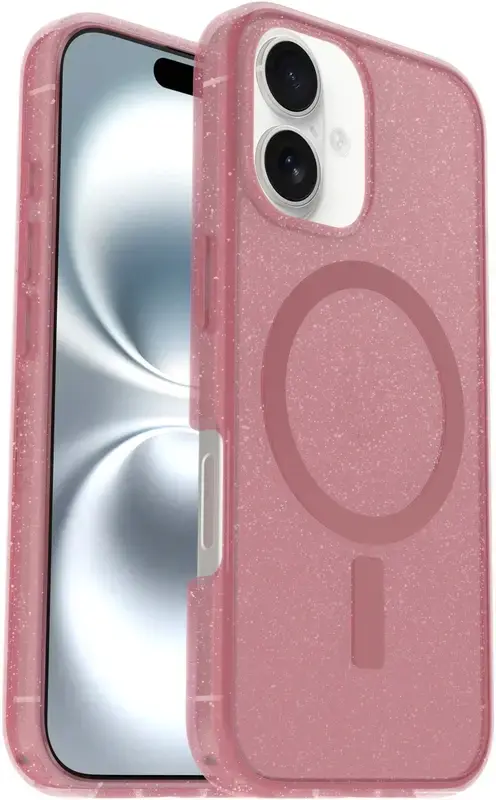 OtterBox Symmetry MagSafe Apple iPhone 16 Hoesje Clear Roze afbeelding 1