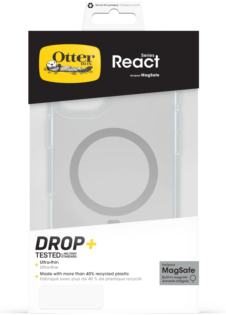 OtterBox React MagSafe Apple iPhone 16 Plus Hoesje Back Cover Transparant afbeelding 5