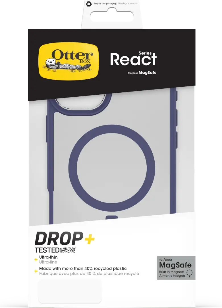 OtterBox React MagSafe Apple iPhone 16 Plus Hoesje Back Cover Blauw afbeelding 5